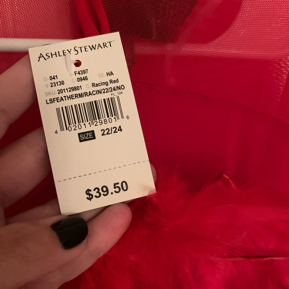 Ashley Stewart Plus Feathered Shirt